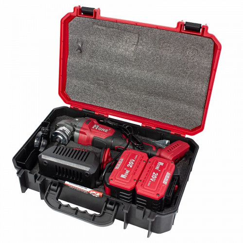 УШМ акк.бесщет.AG125-18/4.0-PRO-2B (20V,125мм,элект.рег.обор.,2 аккум-4,0Ач) №1